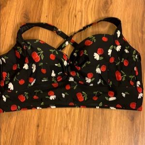 Euc torrid cherry swim top size 3
